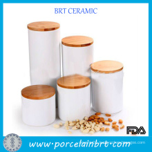 Wholesale Brief Kitchen Set Ceramic Jar with Lid